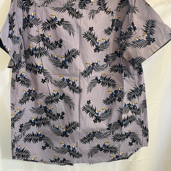 Tropical Print Men's Shirt L purple - Picture 3 of 5